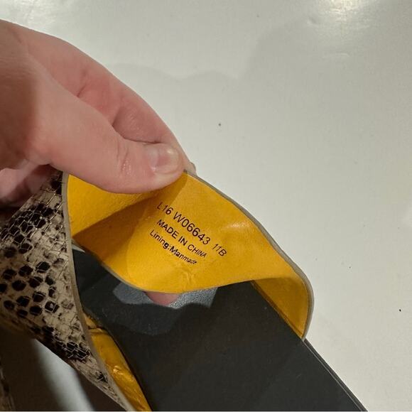 Cole Haan Allesa Grand‎ Platform Wedge Slide Sandals in Roccia Snake Size 11 - Picture 9 of 12